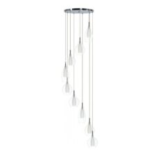 AZZARDO lampa wisząca AMBER MILANO 9 transparentna