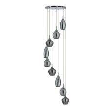 AZZARDO lampa wisząca AMBER MILANO 9 miedziana