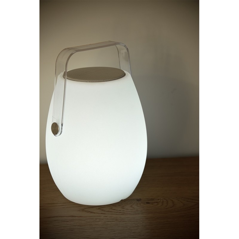 AZZARDO lampa biurkowa BOOMBOX MEDIUM RGBW z pilotem biała - obrazek 5