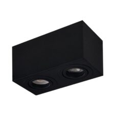 AZZARDO lampa sufitowa / plafon BRANT 2 SQUARE czarna