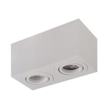 AZZARDO lampa sufitowa / plafon BRANT 2 SQUARE biała