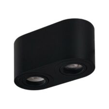 AZZARDO lampa sufitowa / plafon BRANT 2 czarna
