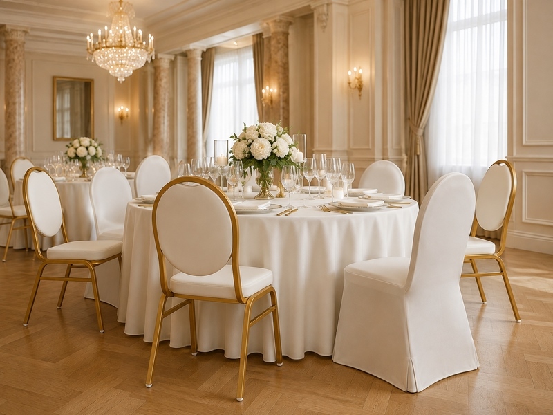 Zestaw 2 krzeseł bankietowych HESTIA + 2 pokrowce WEDING - obrazek 7