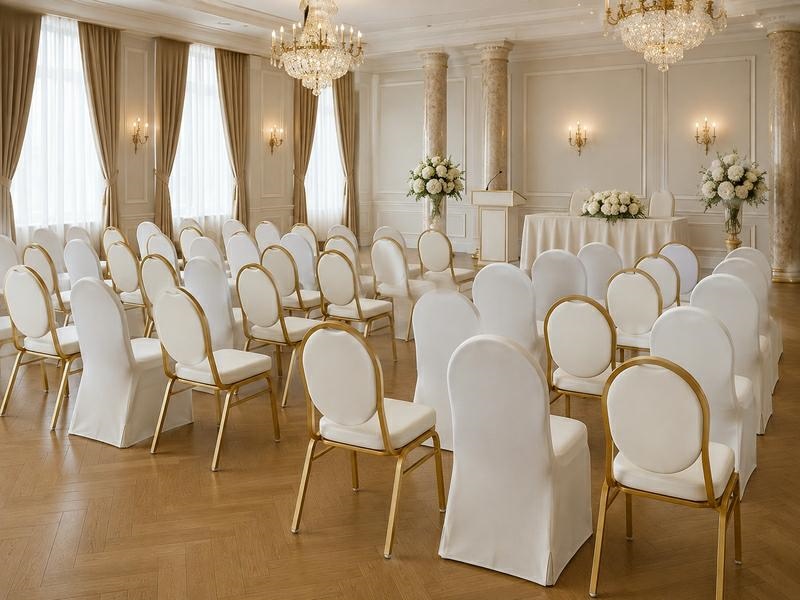 Zestaw 2 krzeseł bankietowych HESTIA + 2 pokrowce WEDING - obrazek 8