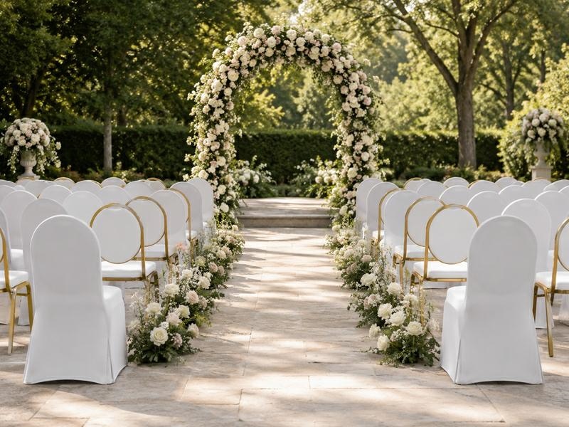 Zestaw 4 krzeseł bankietowych HESTIA + 4 pokrowce WEDING - obrazek 9