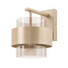 Spiega lampa kinkiet kaszmirowy 1x60W E27 klosz bursztynowy