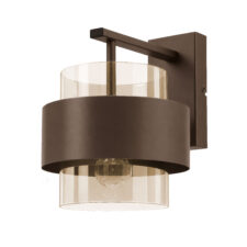 Spiega lampa kinkiet czekoladowy 1x60W E27 klosz bursztynowy
