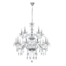 Cristallo lampa wisząca chromowy 15x40W E14 transparentny