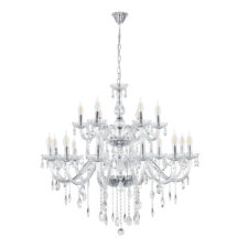 Cristallo lampa wisząca chromowy 18x40W E14 transparentny