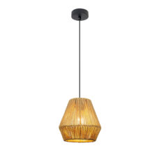 ETNOS lampa wisząca czarny 1x40W E27 klosz beżowy