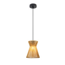 ETNOS 2 lampa wisząca czarny 1x40W E27 klosz beżowy