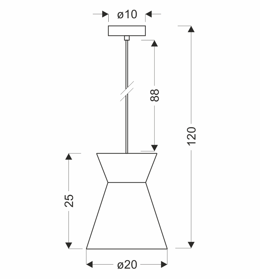 ETNOS 2 lampa wisząca czarny 1x40W E27 klosz beżowy - obrazek 3
