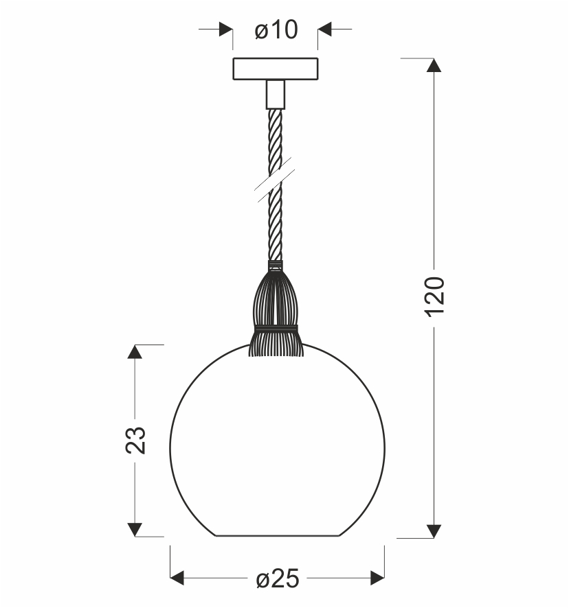 SHEDON lampa wisząca czarny+beżowy 1x40 E27 klosz brązowy - obrazek 3