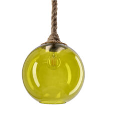 SHEDON lampa wisząca czarny+beżowy 1x40 E27 klosz zielony