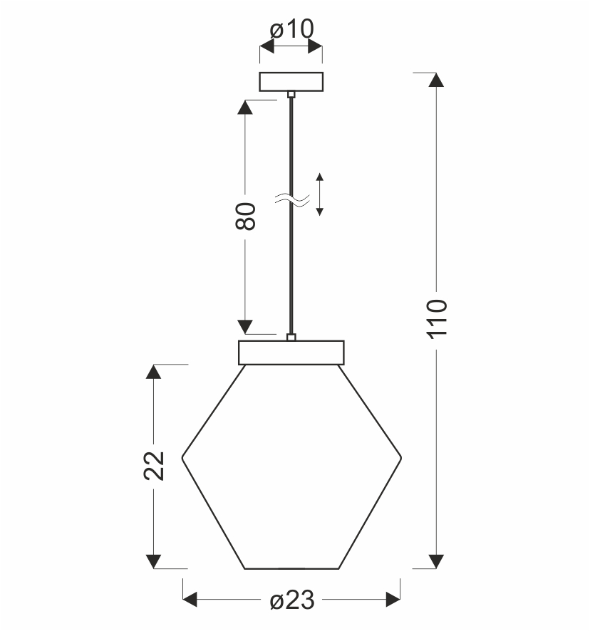 BRELS lampa wisząca czarny z efektem drewna 1x40 E27 klosz pomarańczowy - obrazek 3