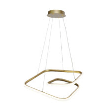 FUERTE lampa wisząca złoty 32W LED 3000, 4000, 6000K kryształki bezbarwne
