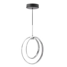 CROMA lampa wisząca czarny+chromowy 15W LED 3000, 4000, 6000K osłonka biała