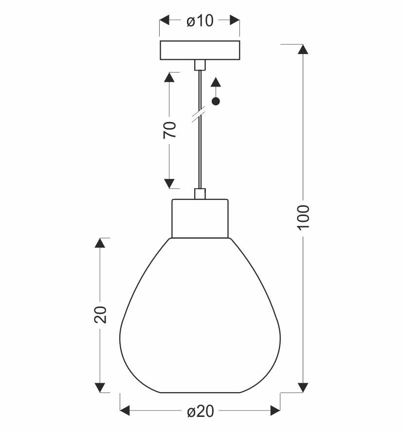 MONTE lampa wisząca czarny 1x40W E27 klosz bursztynowy - obrazek 4