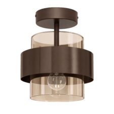 Spiega lampa sufitowa czekoladowy 1x60W E27 klosz bursztynowy
