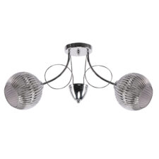 MIROX lampa sufitowa chromowy 2x40W E27 klosz grafitowy