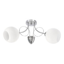 TARTINE lampa sufitowa chromowy 2x40W E27 klosz biały