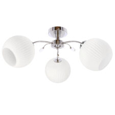 YOKO lampa sufitowa chromowy 3x40W E27 klosz biały