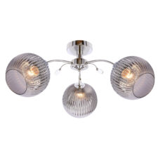 PINSA lampa sufitowa chromowy 3x40W E27 klosz grafitowy