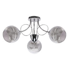 MIROX lampa sufitowa chromowy 3x40W E27 klosz grafitowy