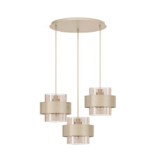 Spiega lampa wisząca talerz kaszmirowy 3x60W E27 klosz bursztynowy