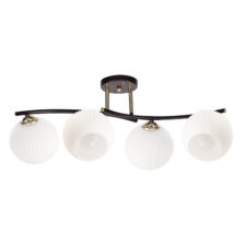 CALMO lampa sufitowa brunatny+złoty 4x40W E27 klosz biały