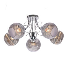 MIROX lampa sufitowa chromowy 5x40W E27 klosz grafitowy