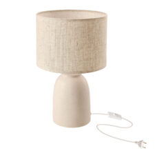 TAFLA lampka stołowa ceramiczna beżowy 1x40W E27 abażur kość słoniowa