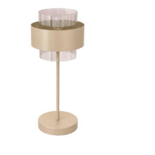 Spiega lampa stołowa kaszmirowy 1x60W E27 klosz bursztynowy