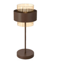 Spiega lampa stołowa czekoladowy 1x60W E27 klosz bursztynowy