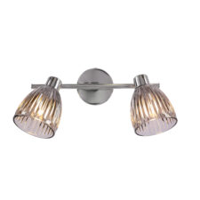 JEFFREY lampa sufitowa listwa chromowy 2x40W G9 klosz dymiony
