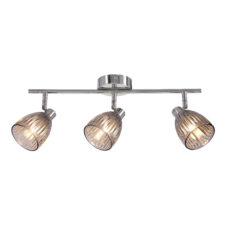 JEFFREY lampa sufitowa listwa chromowy 3x40W G9 klosz dymiony