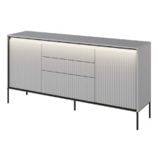 Komoda 2D3S z oświetleniem szary/czarny TREND TR01