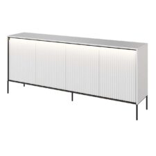 Komoda 4D z oświetleniem biały/czarny TREND TR04