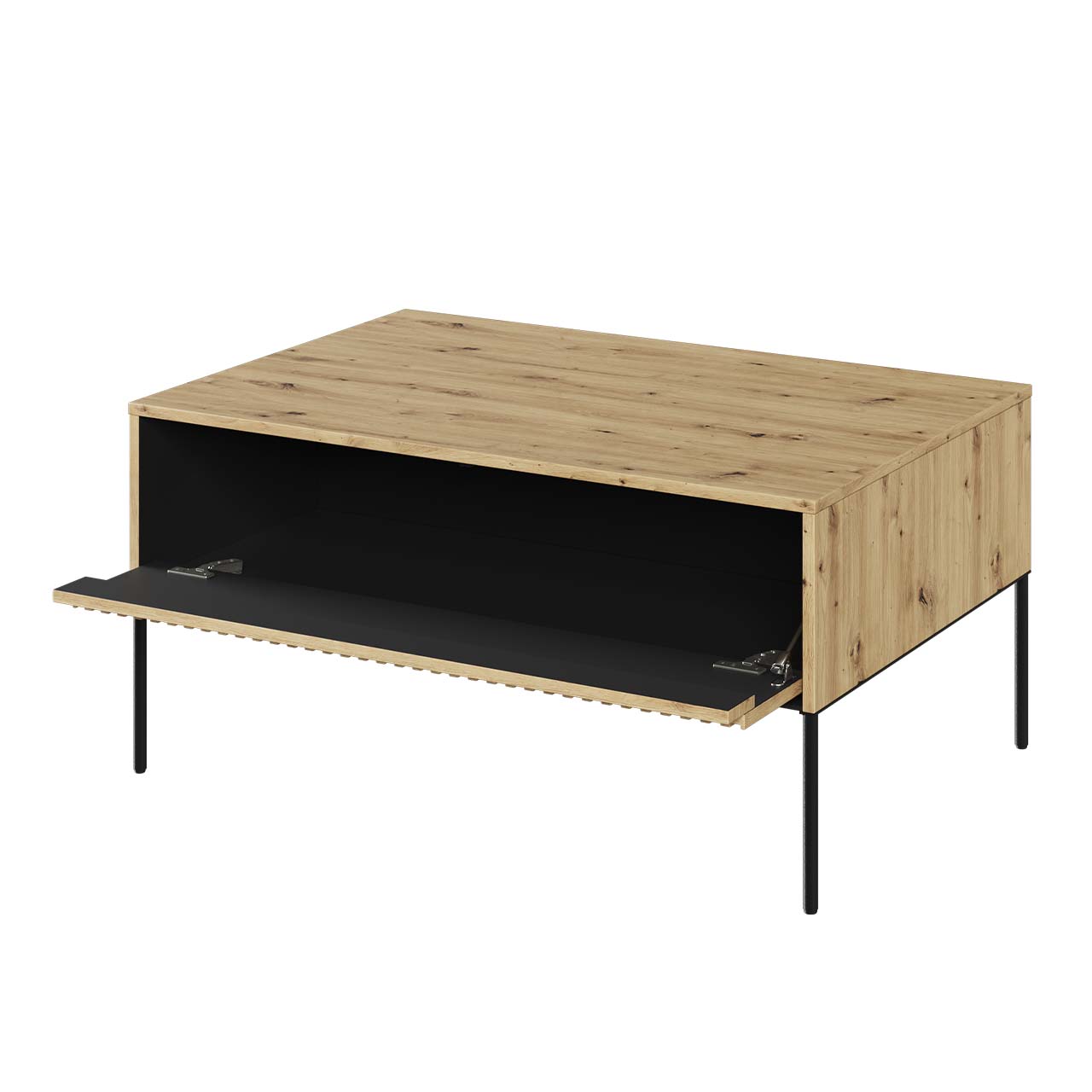 Stolik kawowy 1D dąb artisan/czarny TREND TR09 - obrazek 3