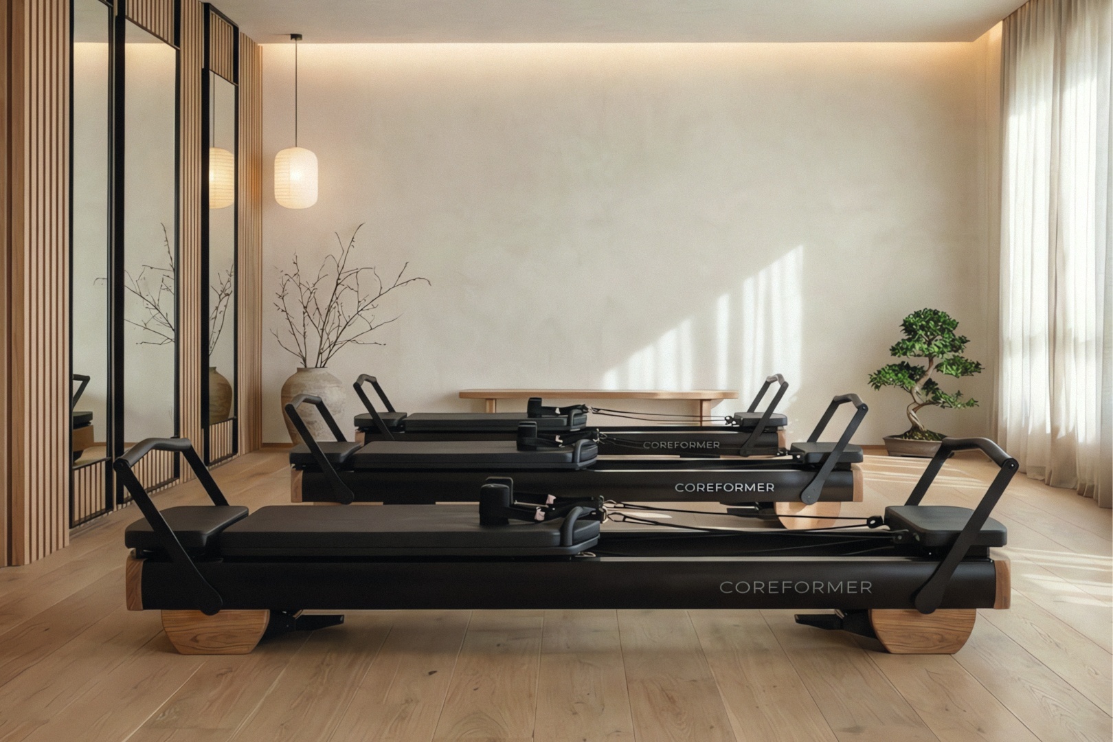 Reformer do pilatesu NOHRD Coreformer Oak Dąb - obrazek 4