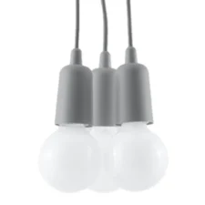 Lampa wisząca DIEGO 3 szara