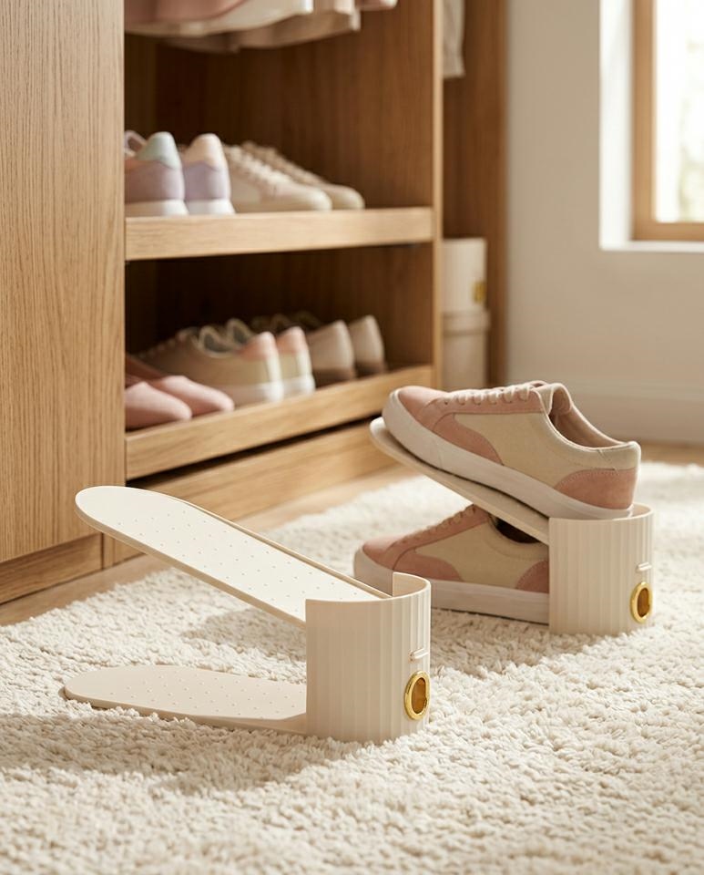 Zestaw 6 wkładek do szafy na buty SHP EASY beżowy - obrazek 8