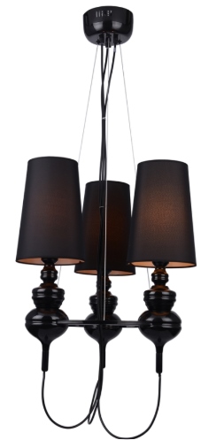 AZZARDO lampa wisząca BAROCO 3 czarna - obrazek 3