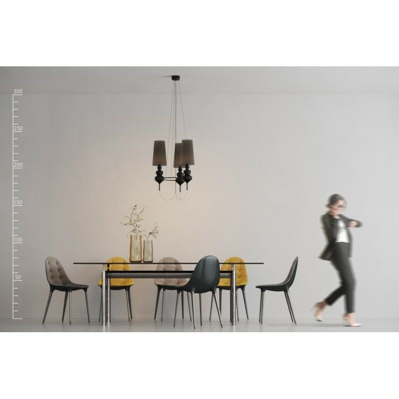 AZZARDO lampa wisząca BAROCO 3 czarna - obrazek 4