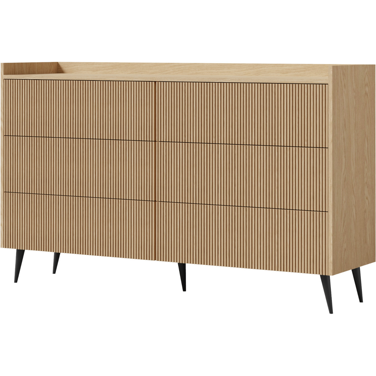 Komoda 6SZ NEMO 03 dąb wiosenny - nowoczesny design z systemem PUSH-TO-OPEN do salonu