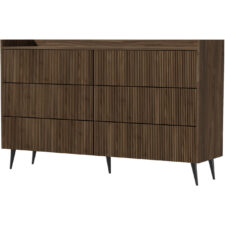 Pojemna komoda NEMO 03 6SZ 150 cm orzech - funkcjonalny mebel do salonu i sypialni
