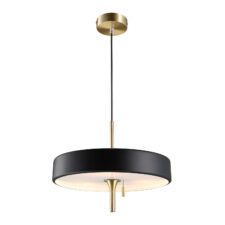 Lampa wisząca ARTDECO czarno - złota 35 cm
