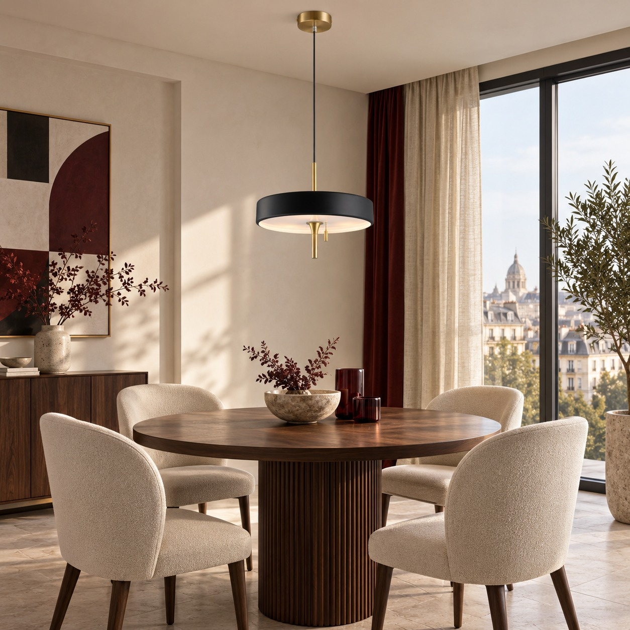 Lampa wisząca ARTDECO czarno - złota 35 cm - obrazek 5