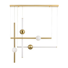 Lampa wisząca O-LINE L-4 LED mosiądz 110 cm