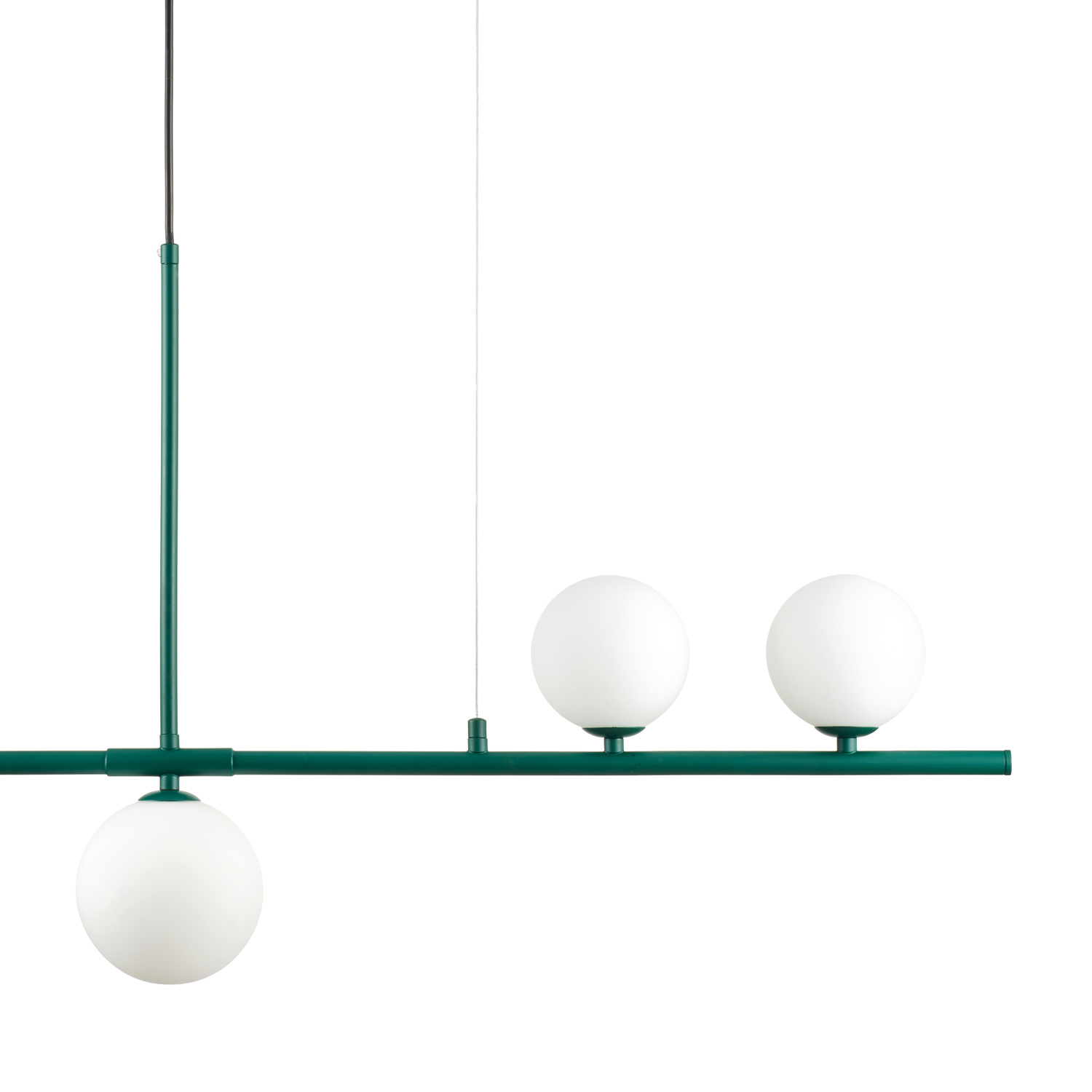 Lampa wisząca MODERNO 80 cm -szmaragdowa z białymi kloszami - obrazek 6